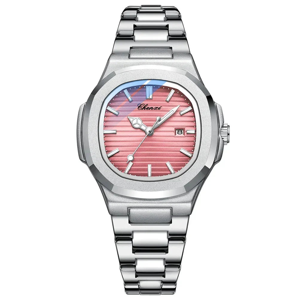 Relógio Feminino Cronus Gaia Em Aço Inox